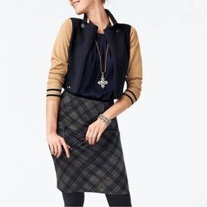 Cabi Turn Back colorblock varsity cardigan sweater 3703 blue tan